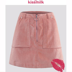 KISSMILK DB46R90393 腰灯芯绒半身裙 49元包邮