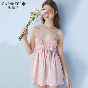 GAINREEL 歌瑞尔 20010HD V领吊带睡裙 129.9元包邮（立减）