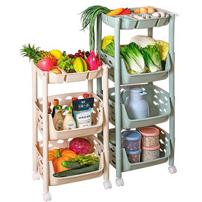 厨房收纳置物架落地多层蔬菜果蔬架子菜篮子筐储物柜用品家用大全 19.47元