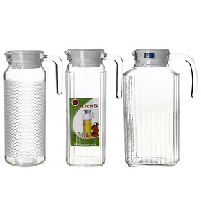 ￥9.8包邮 玻璃冷水壶家用水壶凉白开水茶壶大容量小号扎壶透明果汁壶玻璃