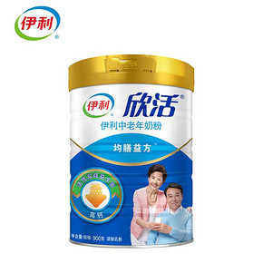伊利旗舰店 中老年配方成人奶粉900g/罐 早晚餐营养高钙奶粉 57.5元