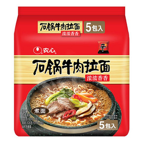 农心 石锅牛肉面五连包方便面 120g*5包 整袋装泡面方便面拉面 *2件 32.85元（