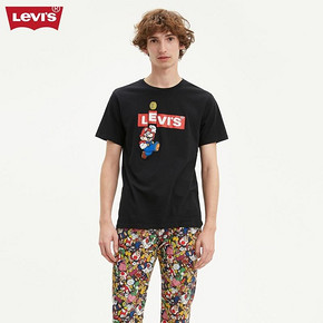 LEVI'S X SUPER MARIO 联名男士新款纯棉印花短袖T恤潮22491-07A *2件 388元（合194