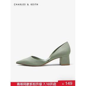 10日0点： CHARLES & KEITH CK1-60920181 女士尖头粗跟单鞋 149元包邮