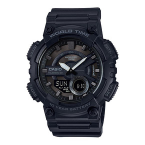 CASIO卡西欧手表时尚指针双显防水防震运动石英男表AEQ-110W 281.78元