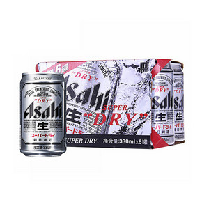 Asahi 朝日啤酒 超爽系列 330ml*6罐 *6件 112元（多重优惠）
