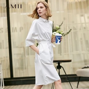 Amii 1192TM0120 赫本风气质衬衣连衣裙 低至115.9元