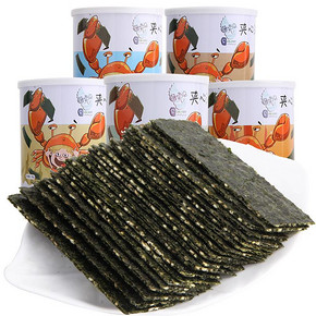 藤壶岛芝麻夹心海苔脆即食大片罐装整箱营养健康儿童孕妇宝宝零食 *6件 19.