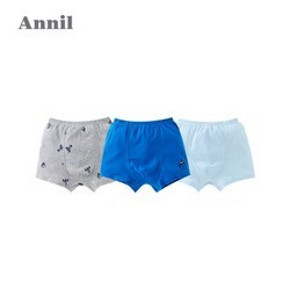 Annil 安奈儿 男童内裤平角 3条装 46元