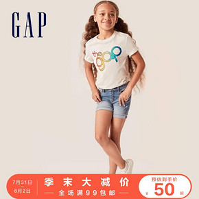 Gap女童做旧破洞牛仔短裤外穿436403 E 童装儿童夏季裤子 *7件 313元（合44.71元/