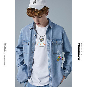 PEACEBIRD MEN 太平鸟 牛仔衬衫夹克 249元