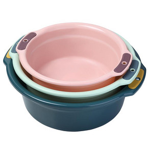 麦天 双耳脸盆 小号 24.5*10.5*30cm 送1个粘钩 2.8元包邮