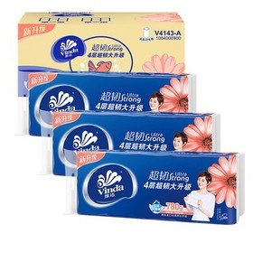 聚划算百亿补贴：Vinda 维达 无芯卷纸 超韧4层 78g*30卷 26.4元包邮（需用券）