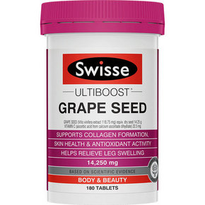88VIP：Swisse 瑞思 葡萄 籽精华片 180粒 103.55元包邮（双重优惠）