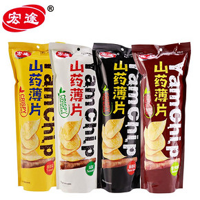 宏途山药薄片分享装网红零食35g*4脆薯片锅巴办公室小吃休闲食品 *2件 14.8元