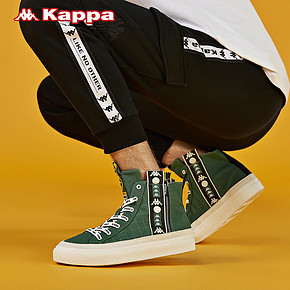 Kappa卡帕电音EDM联名情侣男女串标高帮板鞋帆布鞋小白鞋2020新款 *3件 937元（