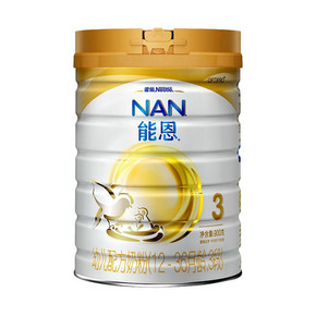 88VIP、限用户：Nestlé 雀巢 能恩 婴儿配方奶粉 3段 900g 合133.7元包邮（返5元
