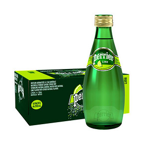 88VIP：巴黎水（Perrier） 青柠味饮料含气天然矿泉水 330ml*24/箱 *2件 211.09元包