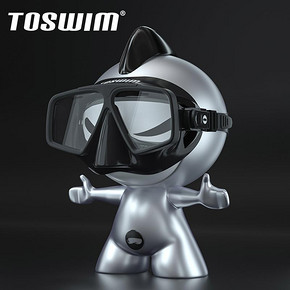 TOSWIM浮潜面镜潜水眼镜装备护鼻防呛水游泳面罩自由潜面镜用品 103.87元