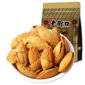 老街口 薄壳奶油巴旦木 500g 6.95元包邮（需用券）