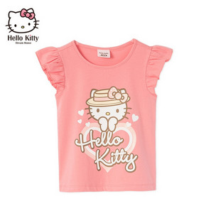 百亿补贴：Hello Kitty 凯蒂猫 女童洋气短袖上衣 35元包邮