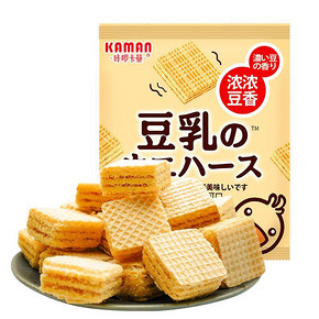 拍5件【咔啰卡曼】日本风味豆乳威化饼干