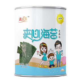 满家优芝麻夹心海苔5罐只需14.8元