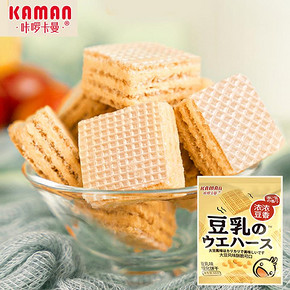【咔啰卡曼】豆乳味夹心威化饼干300g