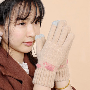 【触屏保暖】双层加绒加厚针织手套