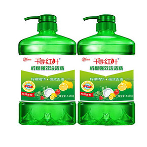 千寻红叶柠檬洗洁精家庭装1.25kg*2