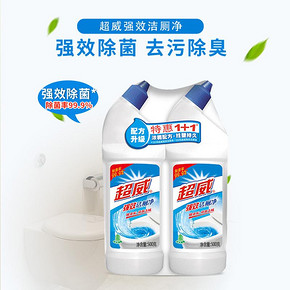 【超威】洁厕灵厕所清洁剂500gx4瓶