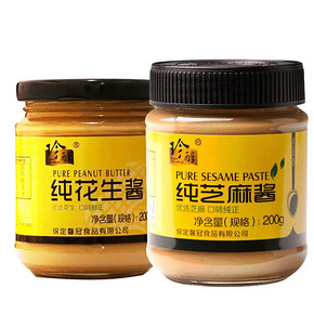 正宗纯芝麻酱花生酱200g*2瓶