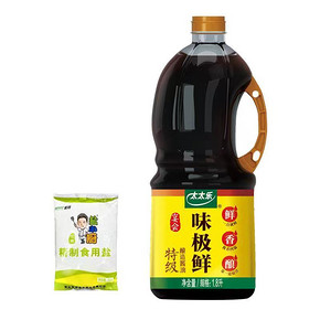 太太乐味极鲜酱油1.8L赠500g食盐