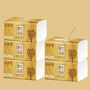 6包原木整箱家用卫生纸加厚纸抽面巾
