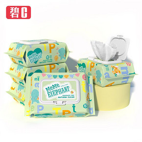 【碧C旗舰店】宝宝湿巾80抽*5包