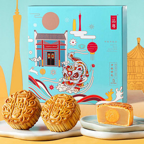 【一品粤】广式蛋黄莲蓉月饼礼盒装432g