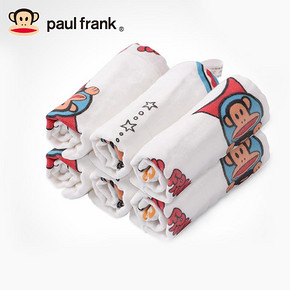 【6条装】大嘴猴口水巾婴儿纱布小方巾