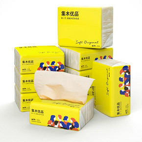 拍24包13.9元~原色抽纸一包232张