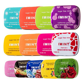 【5盒装】IMINT无糖薄荷糖水果口香糖