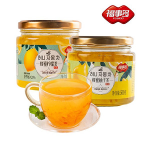 【福事多】蜂蜜柚子茶柠檬茶500g*2瓶