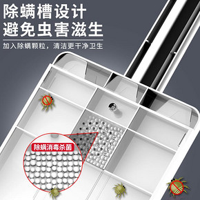 【干湿两用】免洗拖把+2块拖布