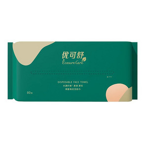 【拍2件】优可舒！抽取式洗脸巾80抽×2包