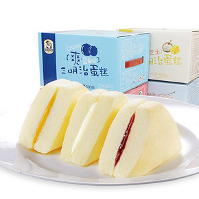 【休闲农场】三明治蒸蛋糕500克*2箱