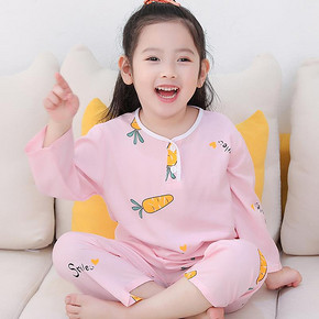 全尺寸一个价！夏季儿童绵绸卡通睡衣家居服