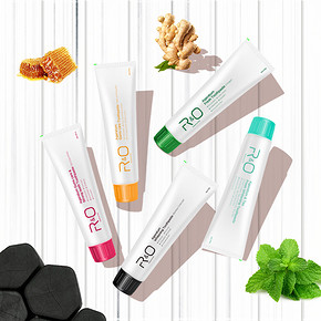 拍3件！RO洁白祛黑牙膏100g*3支