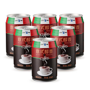 细腻香醇# 米源 意式醇香咖啡饮料280ml*6罐 11.9元包邮(26.9-15券)