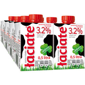 波兰进口 Laciate 高温灭菌全脂牛奶 0.5L*8盒 29.8元(26+3.8)