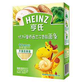 Heinz 亨氏 优加营养西兰花香菇面条 252g 折9.8元(3件7折)