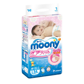 Moony 尤妮佳 婴儿纸尿裤 L54片 79元
