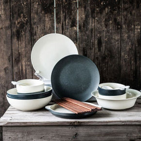 剑林 创意欧式陶瓷餐具套装 北欧印象 24头 99元(199-100)